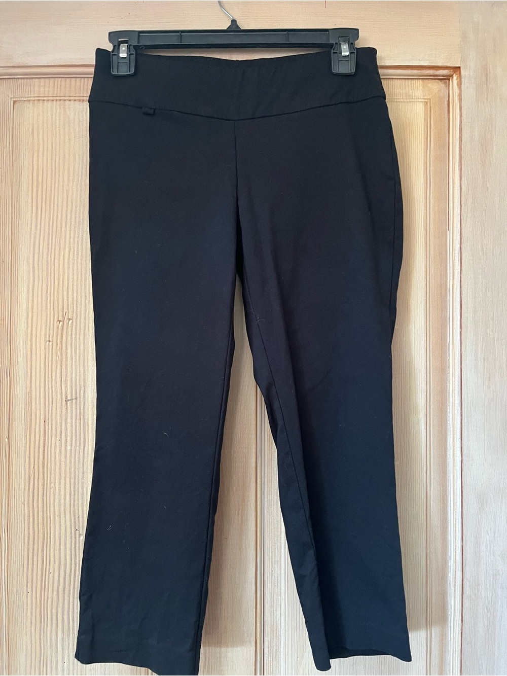 Alfani Black Straight-Leg Pull-On Pants